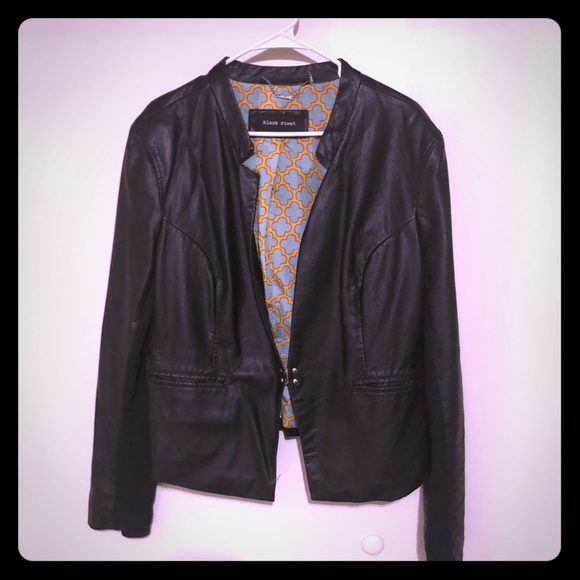 Black Rivet Jackets & Blazers - Faux leather blazer